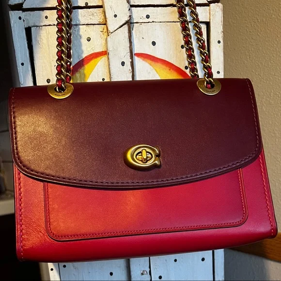 🌹  NEW WITH TAG COACH PARKER COLORBLOCK SHOULDER BAG - Picture 3 of 12